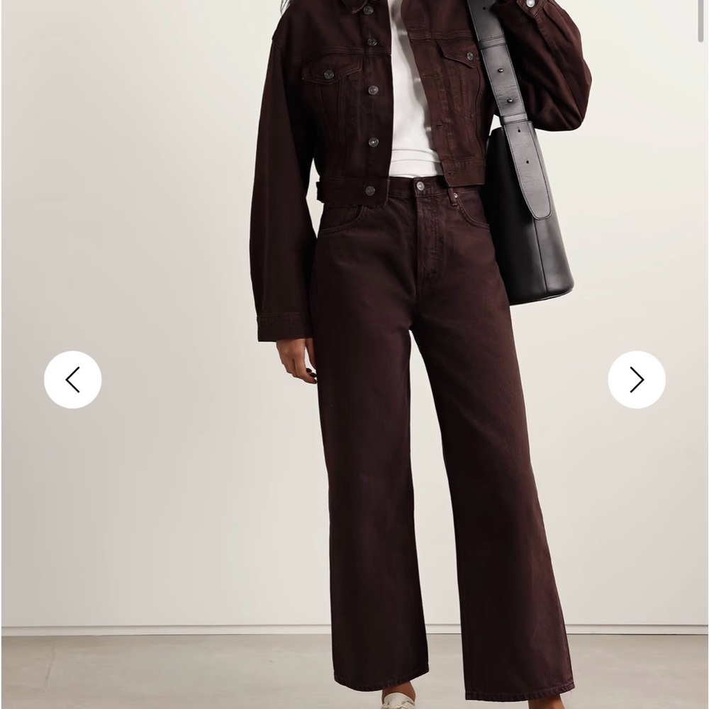 Ren High Rise Wide Leg Ankle Jeans in Sloe Berry